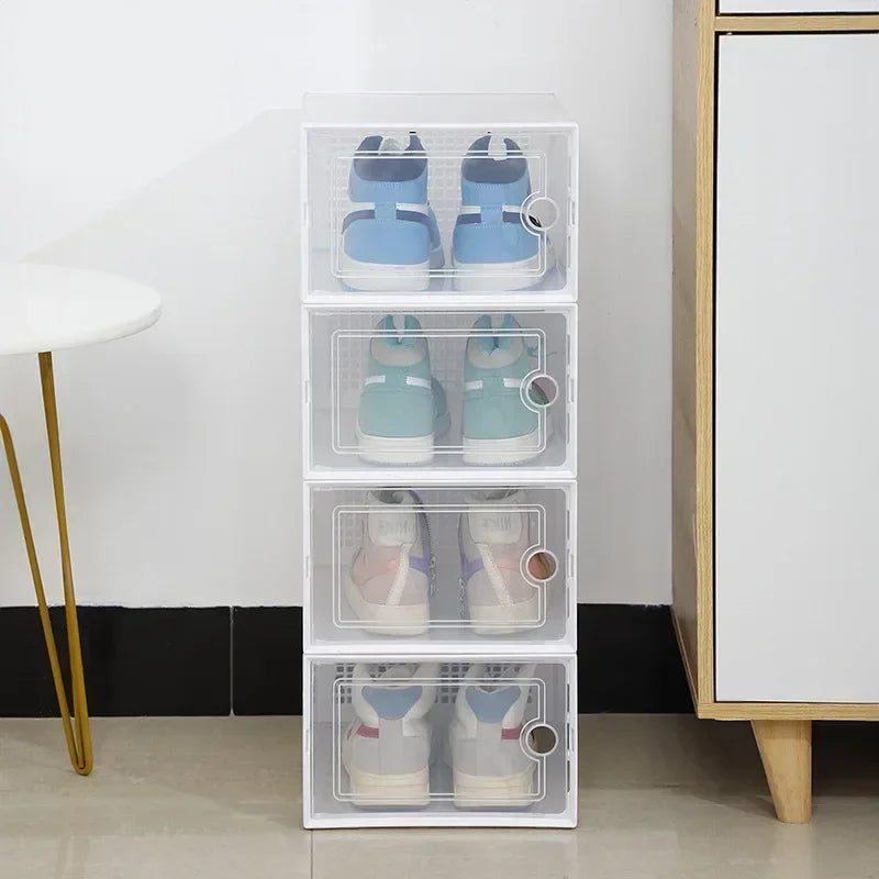 Organizador de sapatos transparente sapatos rack