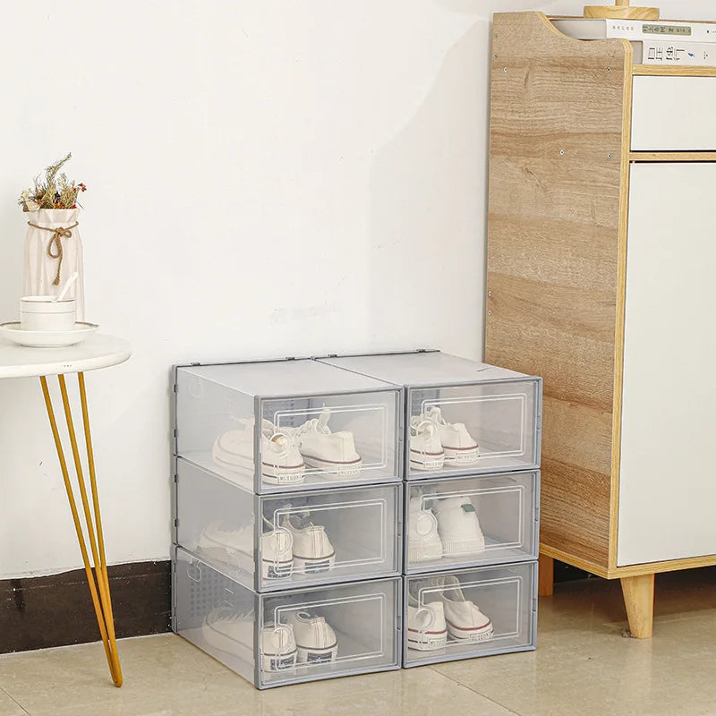 Organizador de sapatos transparente sapatos rack