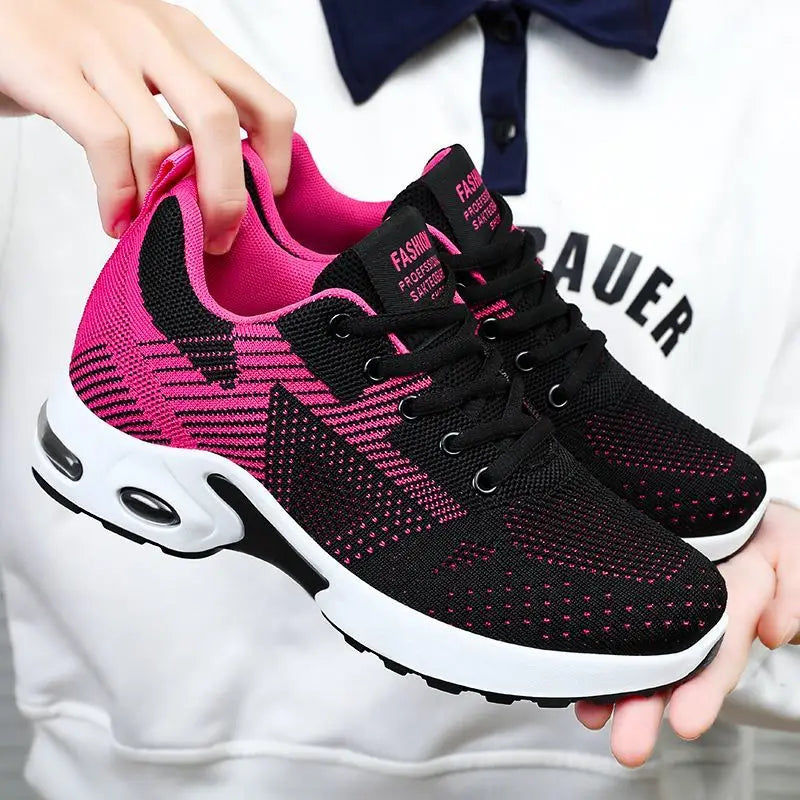 Tênis dopamina feminino verão antiderrapante sola macia malha respirável sapatos casuais correndo luz sapatos de viagem dança