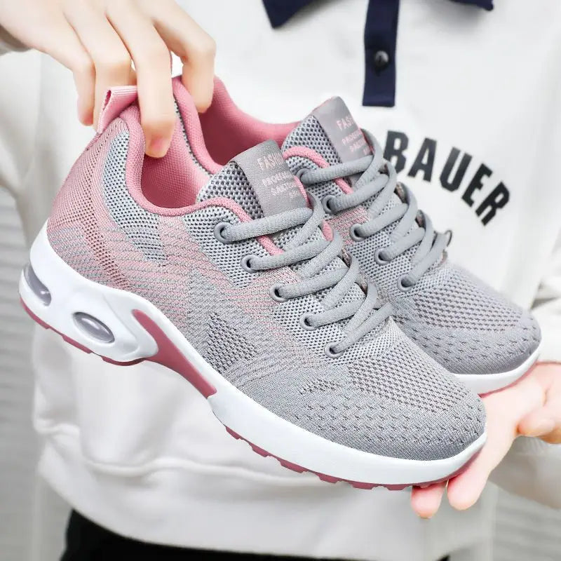 Tênis dopamina feminino verão antiderrapante sola macia malha respirável sapatos casuais correndo luz sapatos de viagem dança